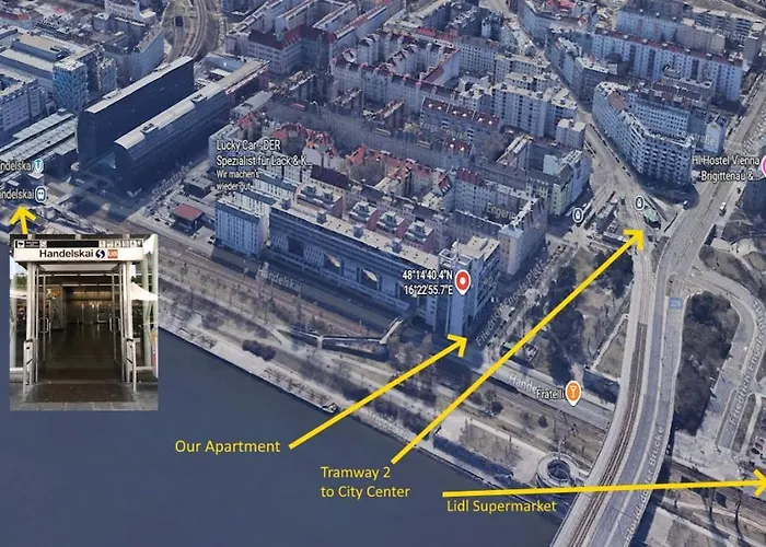 Appartement Lovely For 4 On The Danube River - Free Private Parking